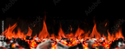 Fotografie Ultra XXL | Grill Glut Feuer Panorama