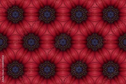 red abstract background pattern textured , lines and symmetrical shapes