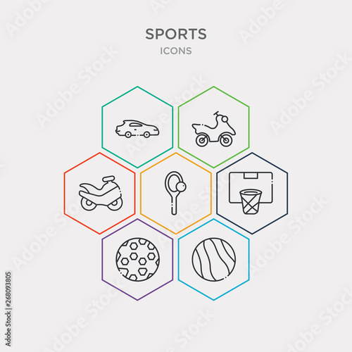 simple set of volleyball ball, soccer football ball, basketball basket, tennis game icons, contains such as icons motor sports, motocross, drift car and more. 64x64 pixel perfect. infographics