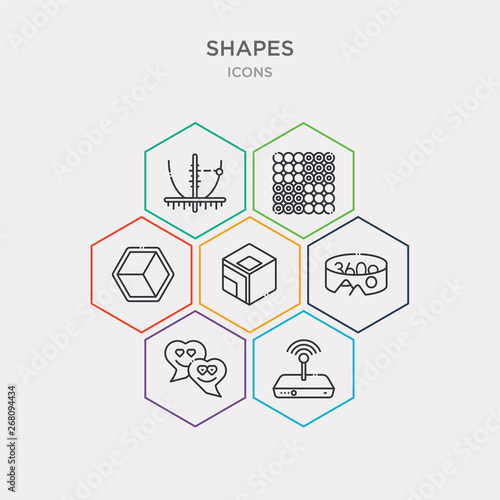 simple set of favorite wireles conecction, lover, 360, geometry cube icons, contains such as icons poligon, dot square, parabola and more. 64x64 pixel perfect. infographics vector