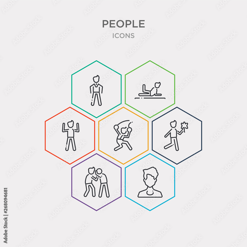 simple set of man hair, gossip, give flower, climbing sport icons, contains such as icons standing up man, stretching exercises, standing frontal man and more. 64x64 pixel perfect. infographics