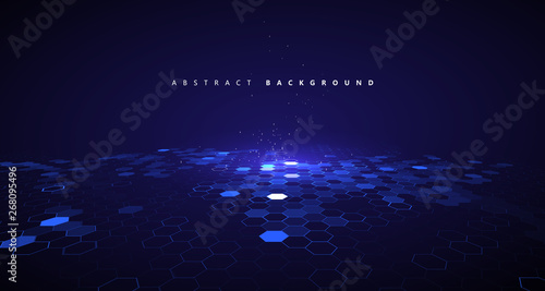 Matrix of countless blocks, big data, quantum computer concept,cloud computing.
