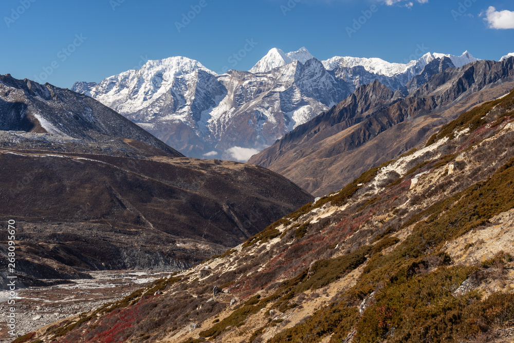 Himalayas mountain view from Chukung Ri view point, Everest region, Nepal