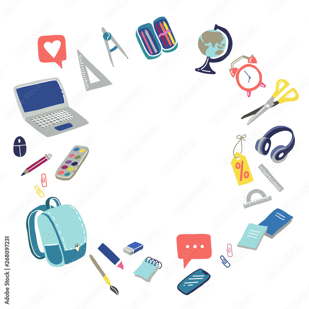 School clipart Vector doodle school icons symbols School clipart Vector doodle school icons symbols