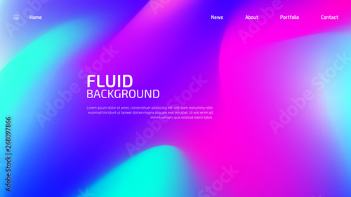 Trendy fluid gradient background for landing page background, colorful abstract liquid 3d shaped. Futuristic design backdrop for banner, poster, cover, flyer, presentation, advertising
