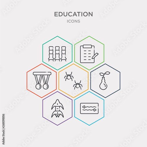 simple set of photon, ballistic, plant sample, parasites icons, contains such as icons newton cradle, exams, grandstand and more. 64x64 pixel perfect. infographics vector