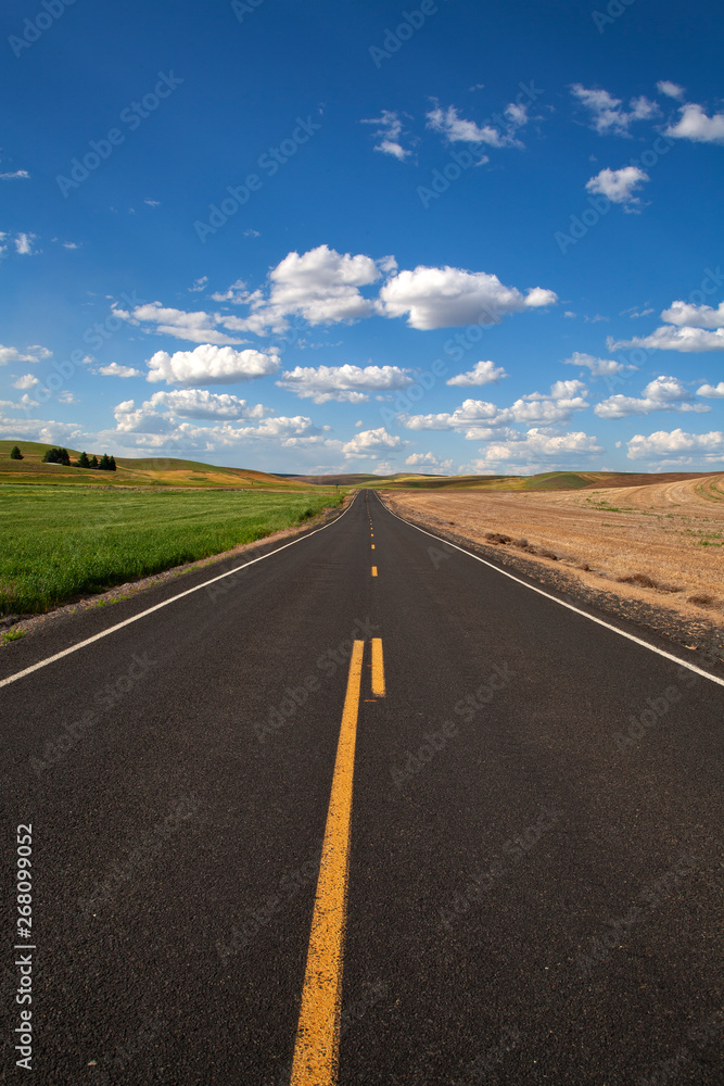 road and blue sky