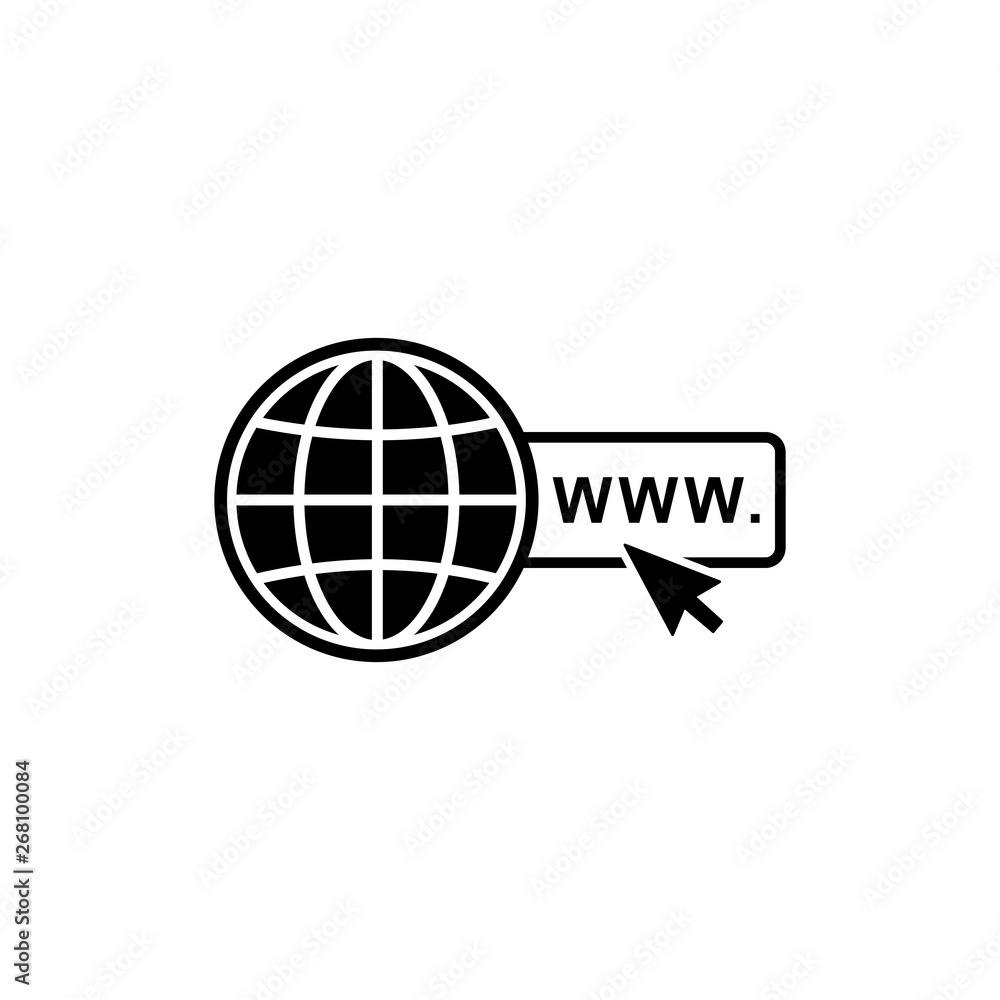 Internet icon, Go to web icon symbol vector. web icon vector Internet icon, Go to web icon symbol vector. web icon vector