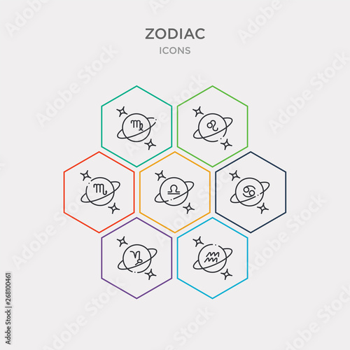 simple set of aquarius, capricorn, cancer, libra icons, contains such as icons scorpio, leo, virgo and more. 64x64 pixel perfect. infographics vector