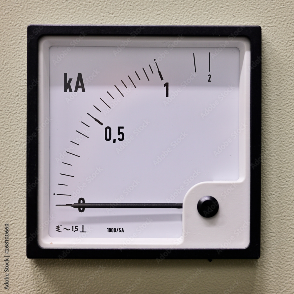 Analog Current Load Indicator on Switchgear. Analog Current Load Indicator on Switchgear.