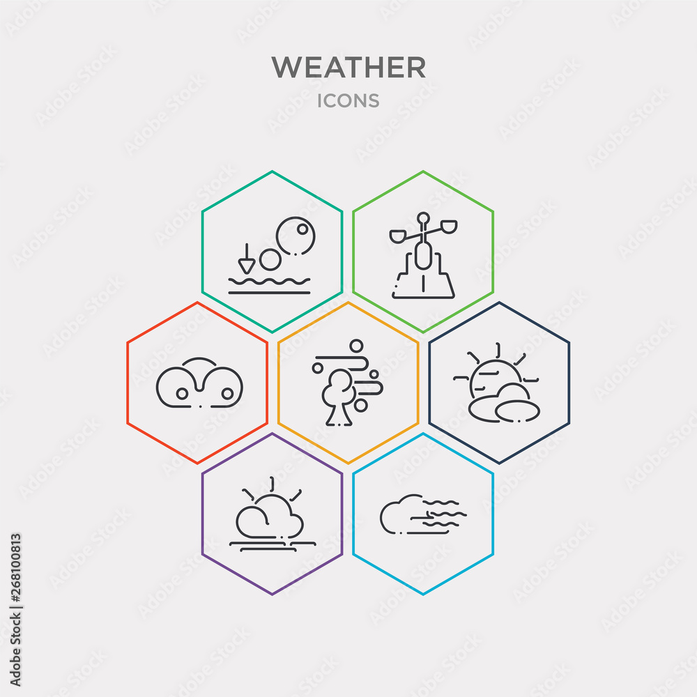 simple set of mist, calm, hot, aurora icons, contains such as icons altostratus, anemometer, atmospheric pressure and more. 64x64 pixel perfect. infographics vector simple set of mist, calm, hot, aurora icons, contains such as icons altostratus, anemometer, atmospheric pressure and more. 64x64 pixel perfect. infographics vector