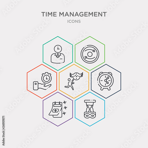 simple set of infinite, event, reminder, hurry icons, contains such as icons save time, sync, time manager and more. 64x64 pixel perfect. infographics vector