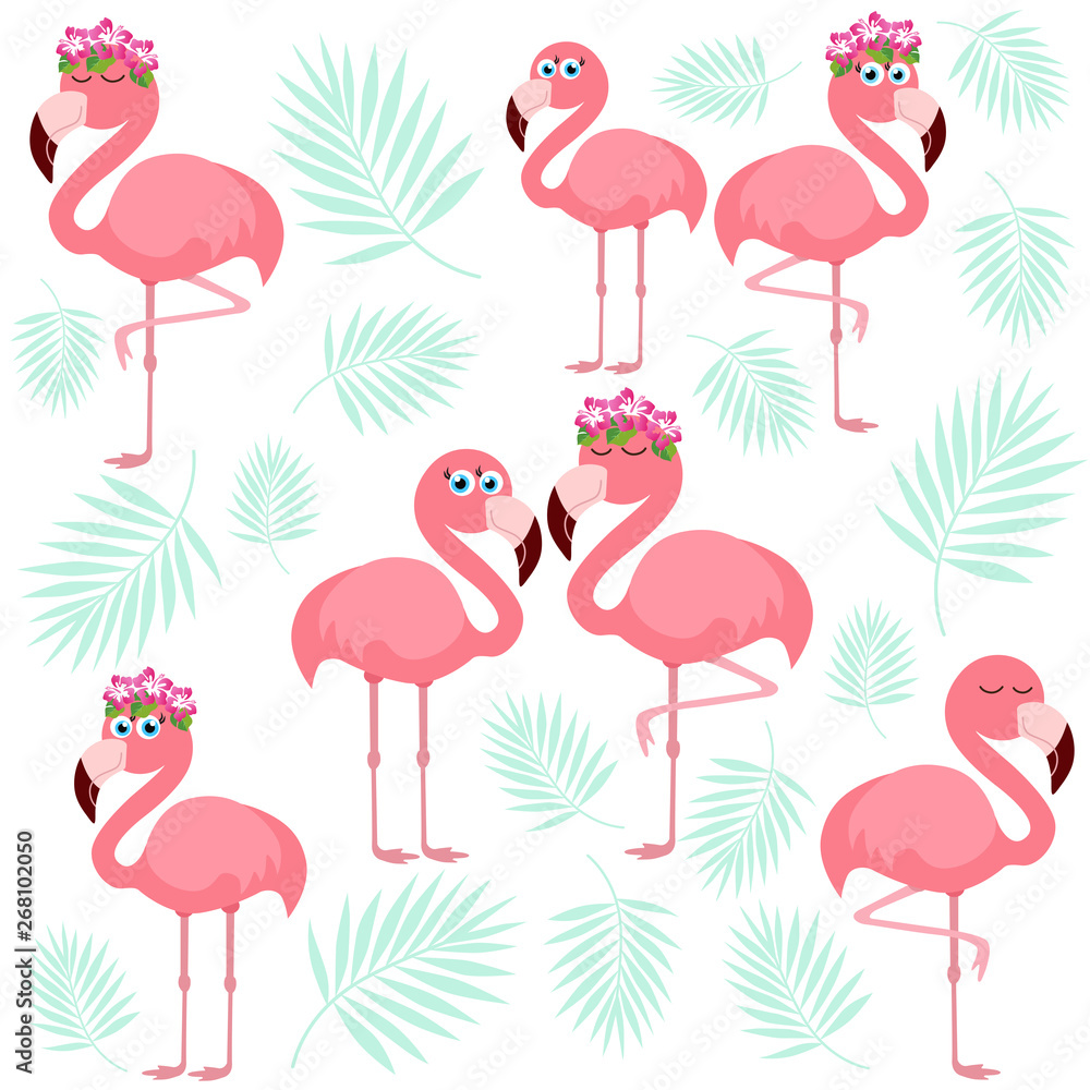 Pink cute pink flamingo vector illustration Pink cute pink flamingo vector illustration