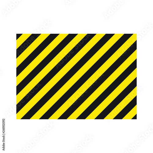Warning striped rectangular background, yellow and black stripes on the diagonal, a warning to be careful - the potential danger vector template sign