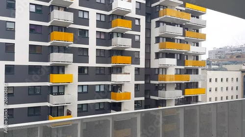 Brand new real estate, newly bulit modern apartment buildings, new settlements in the neighborhood. Affordable accomodation for everyone, quality living compartments, residental area concept. Panning 