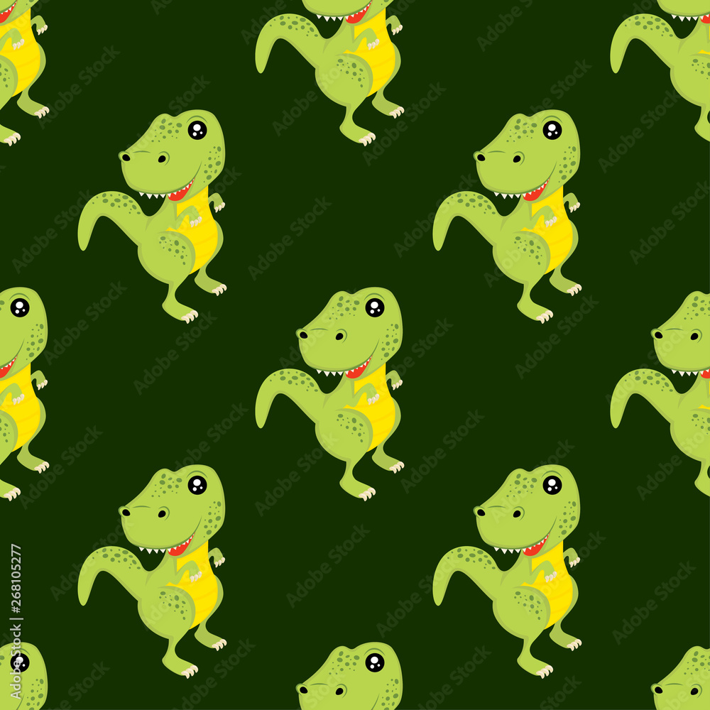 Obraz premium Cute kids dinosaurs pattern for girls and boys. Colorful dinosaurs on the abstract grunge background.. The dinosaurs pattern is made in neon colors. Urban pattern. backdrop for textile and fabric.