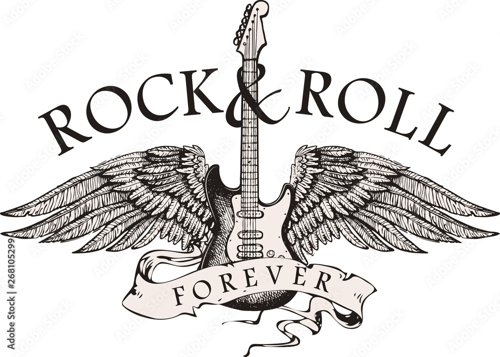 Rock N Roll Guitar Sketch