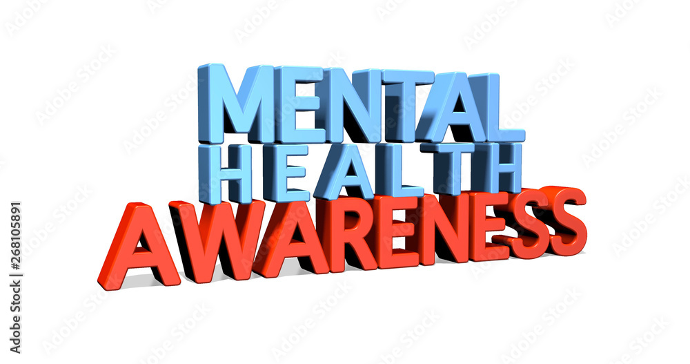 Fototapeta premium Mental Health Awareness an annual campaign highlighting awareness of mental health.