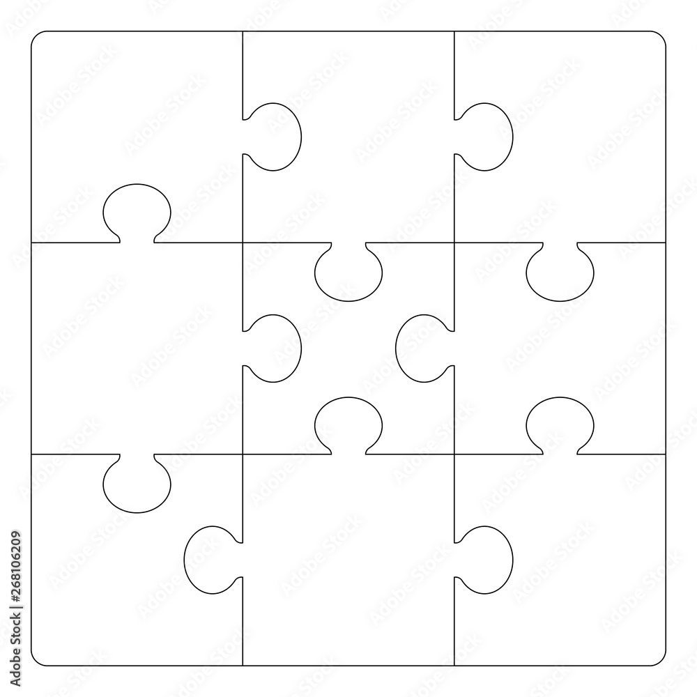 Puzzles grid template.
