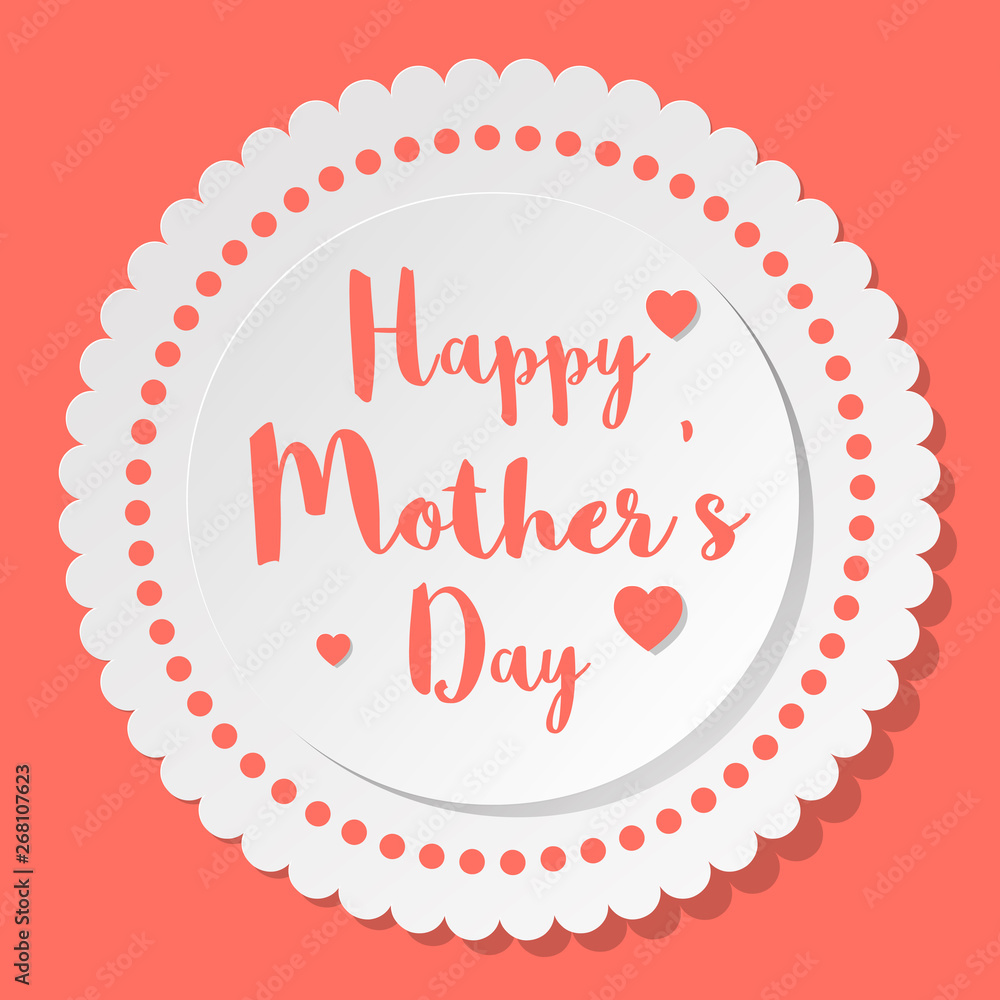Happy Mother's Day Postcard vector illustration Happy Mother's Day Postcard vector illustration