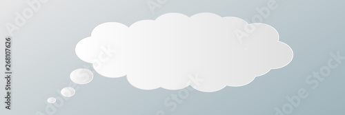 Denkblase Banner Paper Style