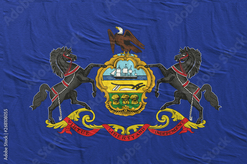 3d rendering of Pennsylvania State flag © erllre