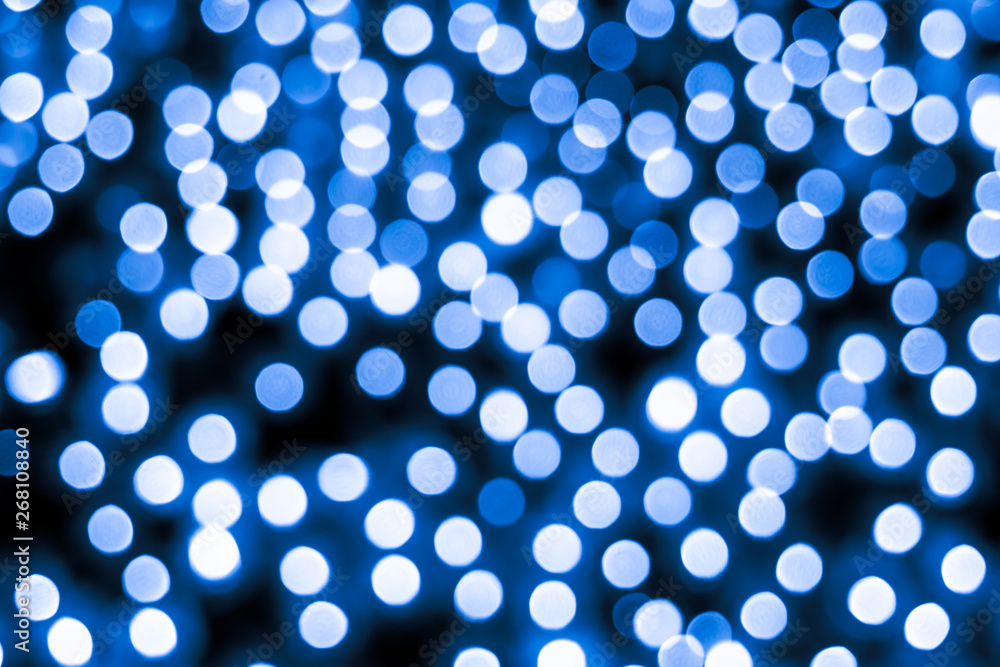 Abstract bokeh background. Soft defocused lights. Neon basic blue color Abstract bokeh background. Soft defocused lights. Neon basic blue color