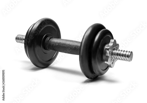 Dumbbells isolated on white background with clipping path photo