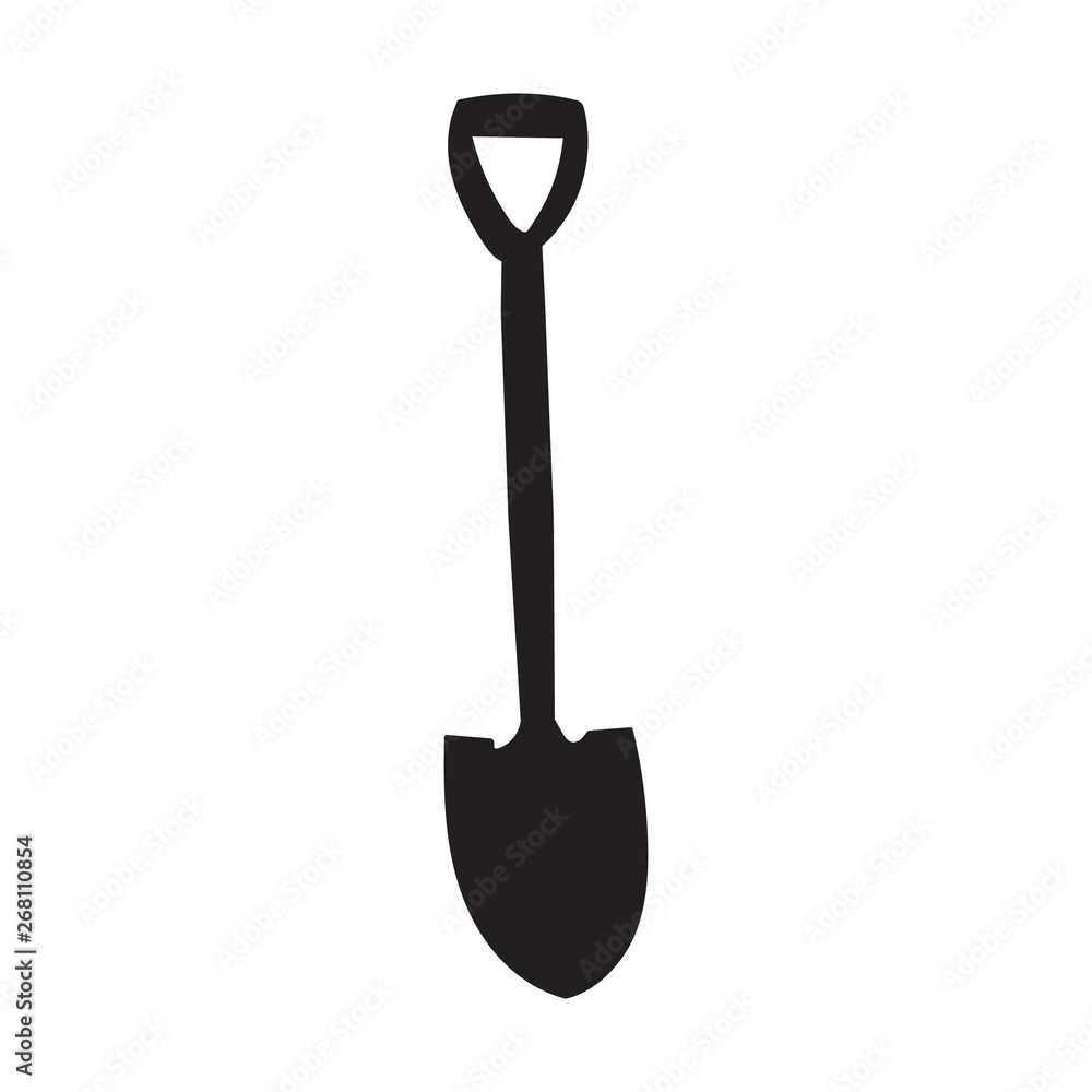 vector, isolated, garden trowel, for working in the garden, silhouette vector, isolated, garden trowel, for working in the garden, silhouette