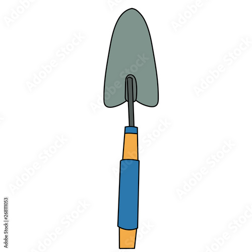 vector, isolated, garden shovel, for working in the garden