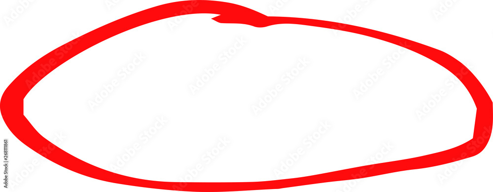 Red Horizontal oval illustration Red Horizontal oval illustration