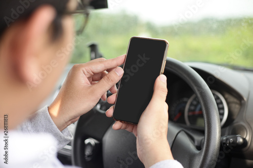 Driver Checking His Phone