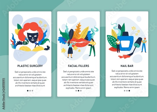 Plastic surgery facial fillers and nail spa web pages templates