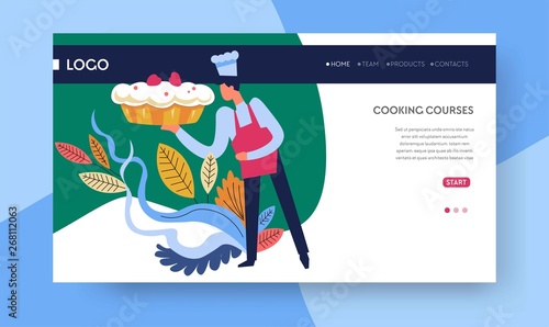 Cooking courses baking classes online web page template