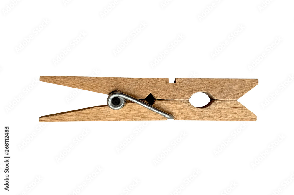 wooden clothespin for drying clothes isolated on white background wooden clothespin for drying clothes isolated on white background