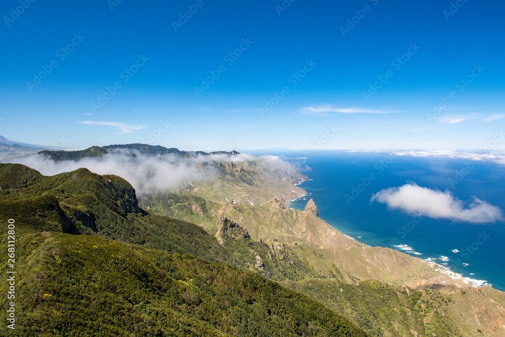 Fototapeta premium Road in Anaga Mountains Taganana Tenerife, Canary island