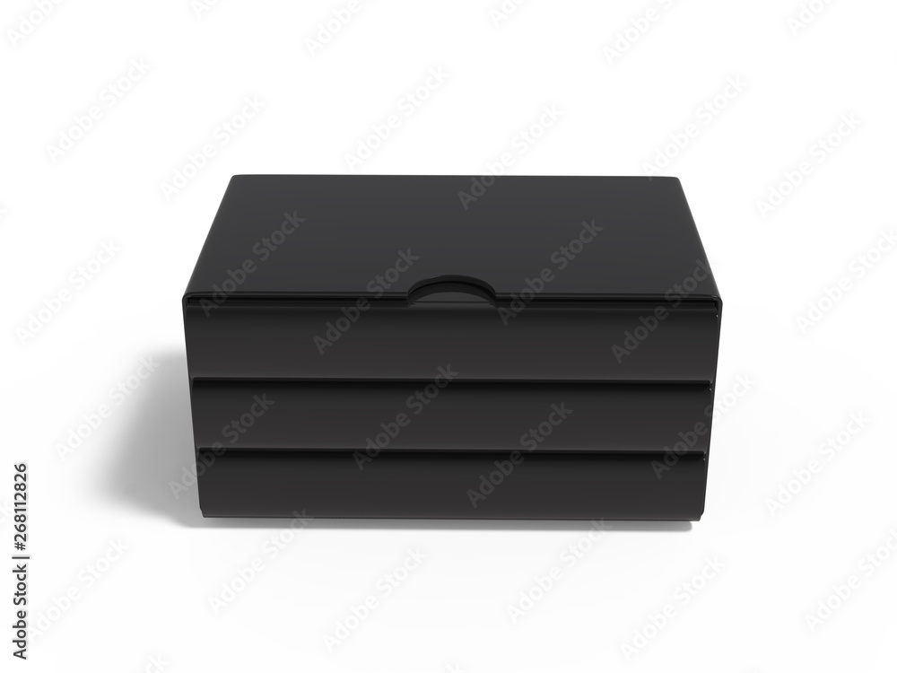 Blank boxed book set mock up template on isolated white background, ready for your design presentation, 3d illustration