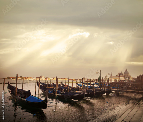 Gondolas on Grand Canal of Venice © erika8213