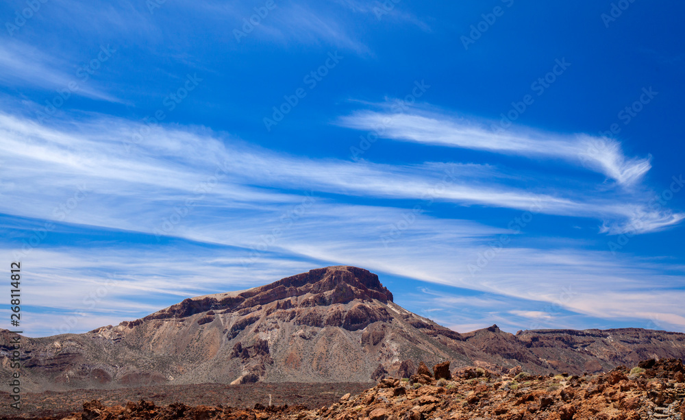 Fototapeta premium Tenerife, view from hiking path to the summit