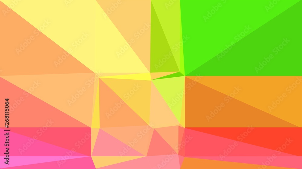 sandy brown, neon green and pastel red color geometric triangle background. simple illustration trendy abstract for poster design, cards, wallpaper or texture