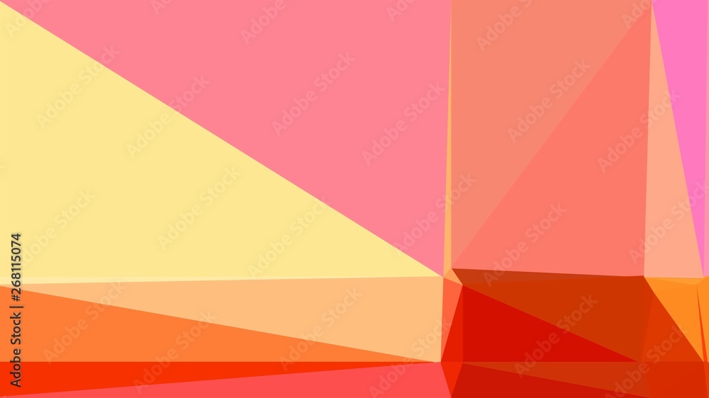 triangle background with light coral, khaki and orange red colors. backdrop style composition for poster, cards, wallpaper or texture element