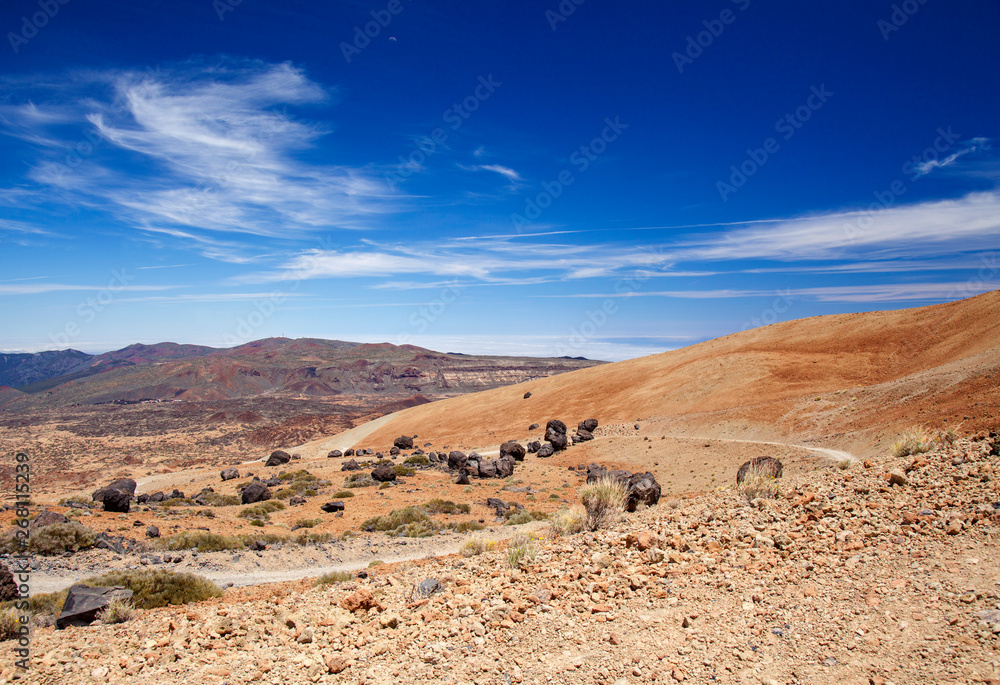 Tenerife, view from hiking path to the summit