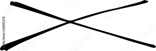 Black Horizontal cross mar