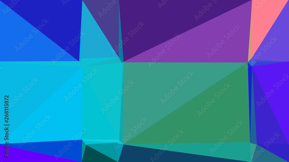 light sea green, dark slate blue and sea green multi color background art. abstract triangle style composition for poster, cards, wallpaper or texture light sea green, dark slate blue and sea green multi color background art. abstract triangle style composition for poster, cards, wallpaper or texture