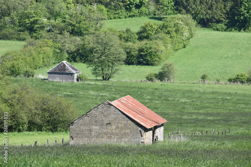 agriculture agricole vert  bio environnement terre planete  climat climatique rural ruralite campagne paysage Wallonie meteo culture herbe jachere abri construction bois arbres photo