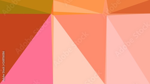 geometric triangles style in coffee  salmon and light pink color. abstract triangles composition. for poster  cards  wallpaper or texture