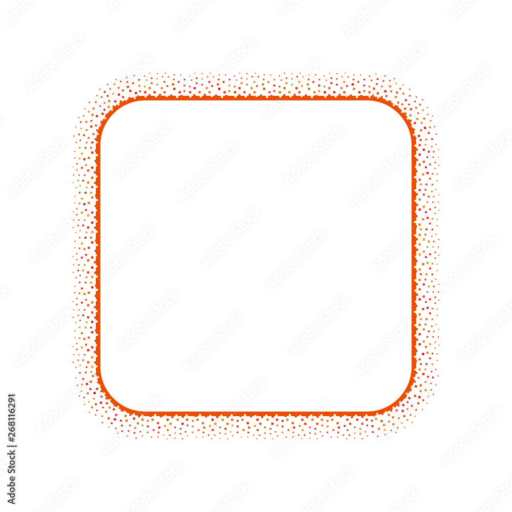 Square digital frame with dots Square digital frame with dots