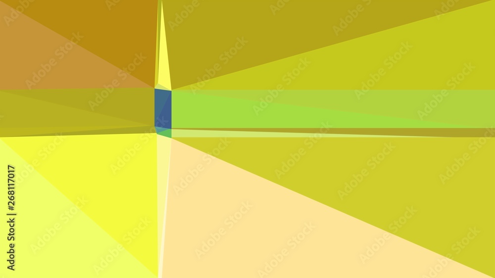 Obraz premium abstract geometric background with triangles and golden rod, khaki and yellow green colors. for poster, banner, wallpaper or texture