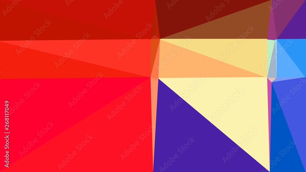 dark slate blue, khaki and crimson multi color background art. abstract triangle style composition for poster, cards, wallpaper or texture