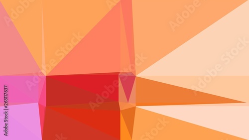 retro style triangle illustration. sandy brown, baby pink and firebrick colors. for poster, cards, wallpaper design or backdrop texture